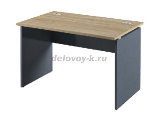 Стол письменный 1200 с 2-мя заглушками кк I-22 Антрацит рис1