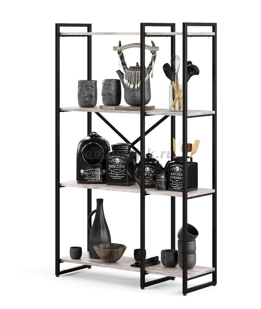 GUTTA Стеллаж 2-секционный 151х92х34 см с 4 полками фото