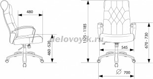 Кресло руководителя Бюрократ T-9928SL/FABR хром/ткань рис5