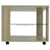 Стол журнальный BeautyStyle 5 сонома стекло черное_b рис3