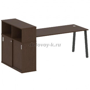 Стол письменный на А-образном м/к с опорным шкафом-купе 2210*1120*1098  БА.РС-СШК-3.5 рис1