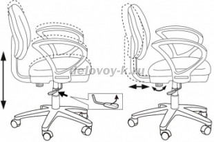 Кресло детское Бюрократ KD-3/WH/ARM крестовина пластик белый рис4