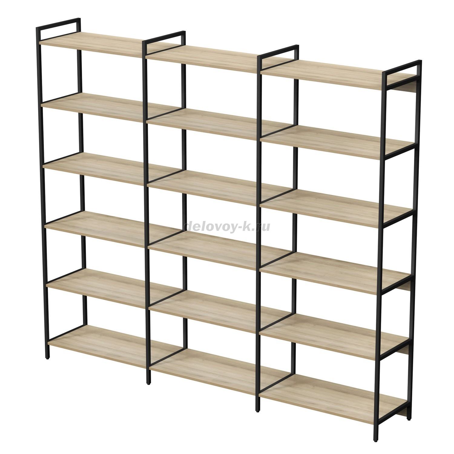 10СВТ.6.800 Стеллаж высокий тройной 6 полок, широкий (2360*400*2080) фото