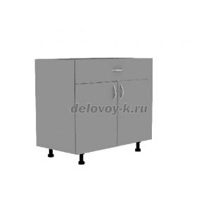 Тумба кухонная с двумя распашными дверями и ящиком 900*500*720 рис1