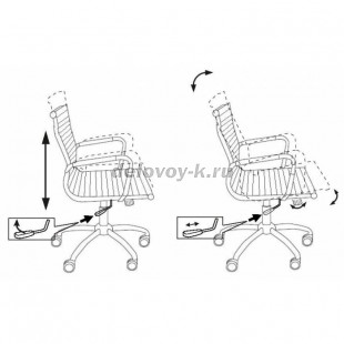 Кресло руководителя Бюрократ CH-883-LOW рис3