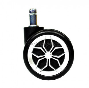 Ролики полумягкие полиуретановые 805-5 сильвер (комплект 5 шт.) рис1