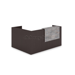 1КР-ДС.102.1 Комплект Ресепшн с фартуком ЛДСП 2344*1777*1161 с подсветкой рис2