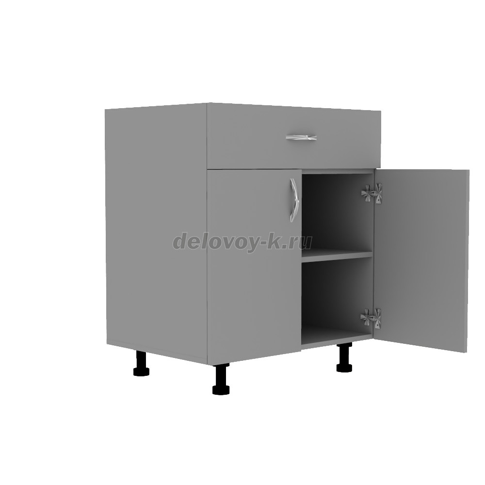 Тумба кухонная с двумя распашными дверями и ящиком 800*500*720 фото 2