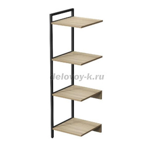 10СПС.4.400 Стеллаж промежуточный средний 4 полки, узкий (380*400*1328) рис1