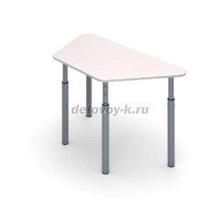 Стол ученический трапеция на круглых опорах регулируемый МОДУЛЬ 1200*600*580-820 рис1