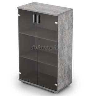 6Ш.017.3 Шкаф для документов средний со стеклом (800*450*1348) рис1
