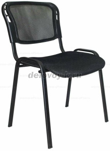 Стул офисный ИЗО спинка сетка, каркас черный рис1