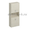 К.374 Шкаф для документов закрытый 4-дверный с нишей 800-2000-380_Дуб шамони