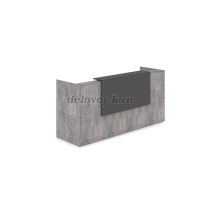 1КР-ДС.001 Комплект Ресепшн с фартуком ЛДСП 2432-762-1161 без подсветки_Basalt_Graphit рис2