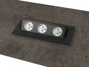 Z-212 Центральная вставка стола переговорного с блоком розеток рис1