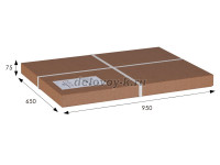Стол журнальный Овация (M) на колесах слоновая кость золото_j_1000 рис3