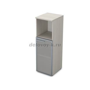 9ПЛ.017.5 Пенал средний со стеклом и нишей (400*450*1245) , левый рис3