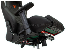 Кресло игровое KNIGHT OUTRIDER экокожа ромбики, подголовник, крестовина металл рис4