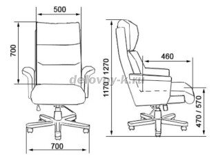 Кресло руководителя ВИП А ХРОМ рис2