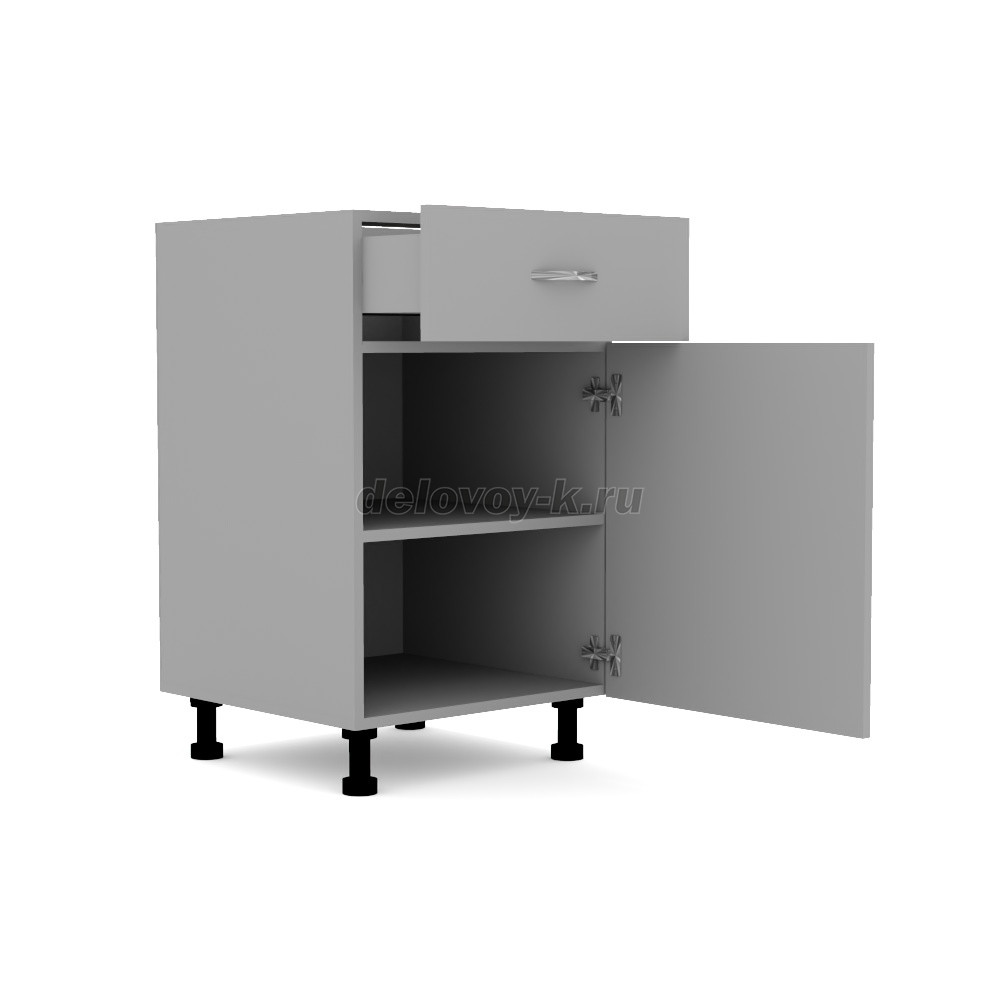 Тумба кухонная с одной распашной дверью и ящиком 550*500*720 фото 2