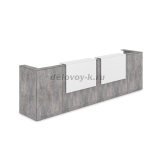 1КР-ДС.202 Комплект Ресепшн с фартуком ЛДСП 3854*761*1161 без подсветки рис3