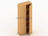 Шкаф д/документов закрытый, 4-х дверный ДСП 800х370х2030 орех рис1