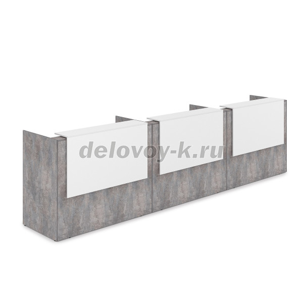 1КР-ДС.003.1 Комплект Ресепшн с фартуком ЛДСП 4264*762*1161 с подсветкой рис3