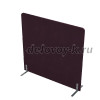 011.МПО.1414 Акустическая мобильная перегородка на стационарных опорах (1400-450-1400) violet_алюминий матовый