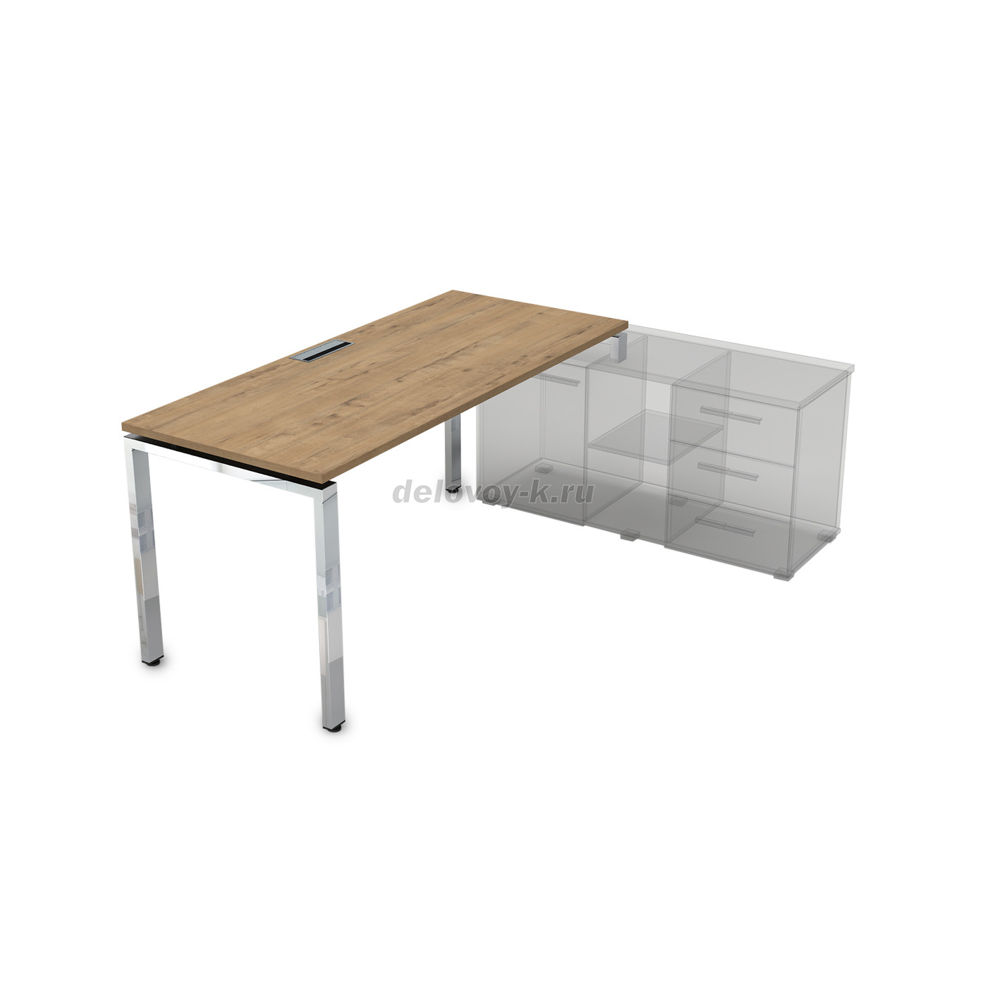 НСТП-П.984 Стол рабочий прямолинейный, три опоры, правый (1600*800*750) фото