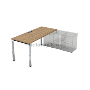 НСТП-П.984 Стол рабочий прямолинейный, три опоры, правый (1600*800*750) рис2