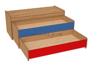 Кровать 2-х ярусная выкатная с тумбой, 1480*650*500 (КР-012-Т) рис1