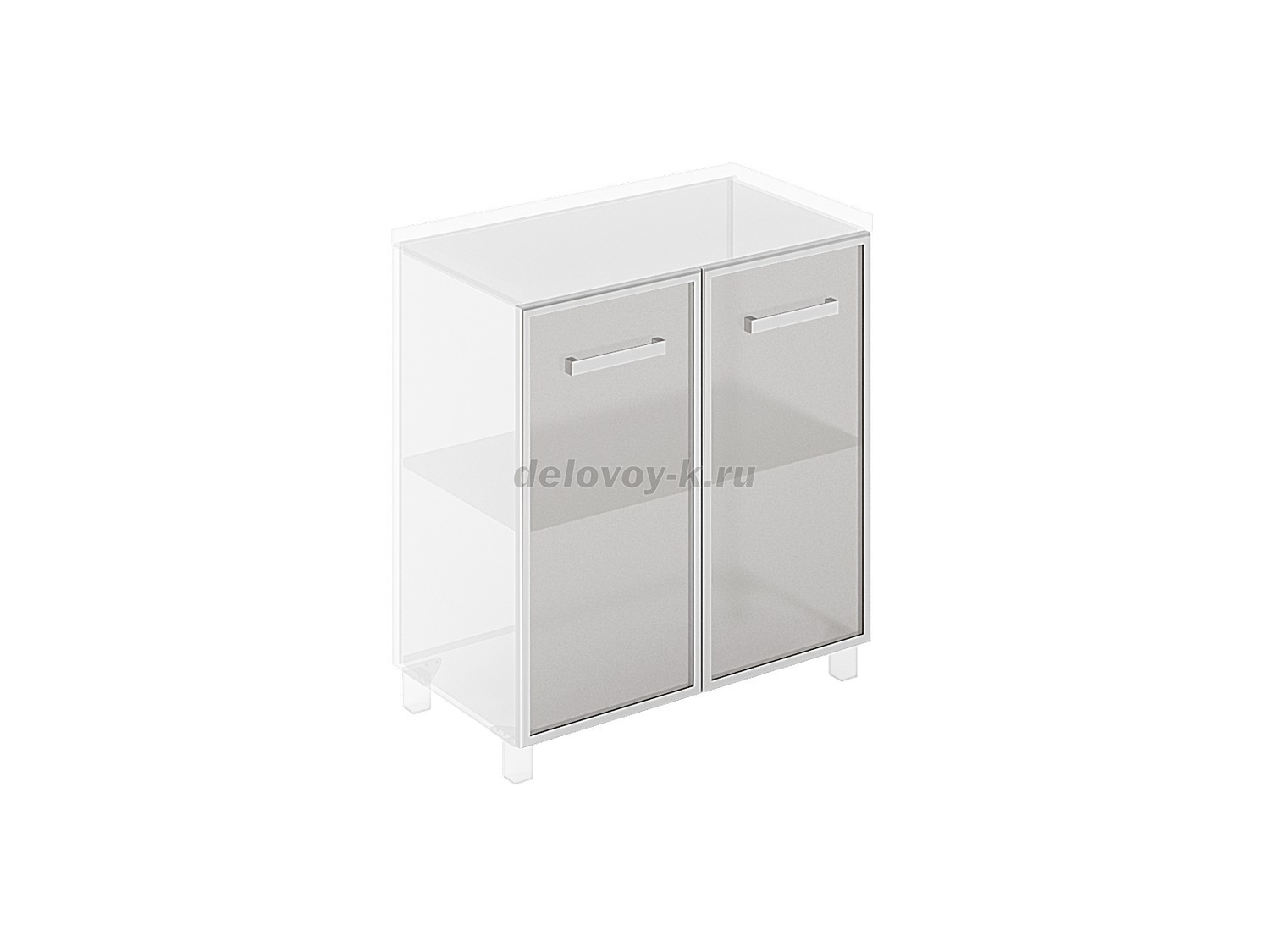 Двери шкафа стеклянные в профиле низкие 3029 комплект 2 шт. 400х18х780 фото 1