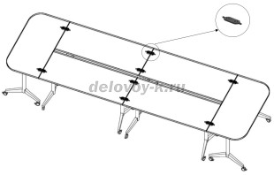 Фиксаторы поворотные, комплект 2 шт. (160х50х15)*2 рис3