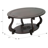 Стол журнальный Овация (М) тёмно-коричневый_i_1000 рис2