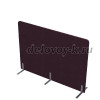 011.МПО.1612 Акустическая мобильная перегородка на стационарных опорах (1600-450-12000) violet_алюминий матовый