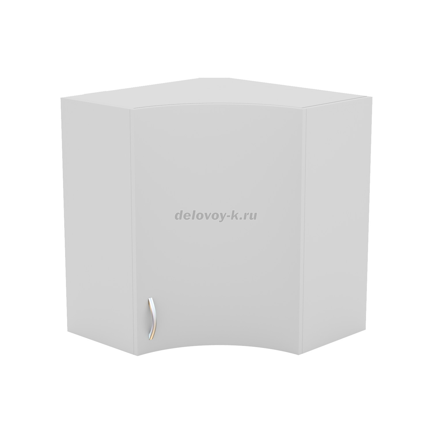 Шкаф кухонный навесной угловой с 1 распашной радиусной вогнутой дверью 600*600*720 фото 1