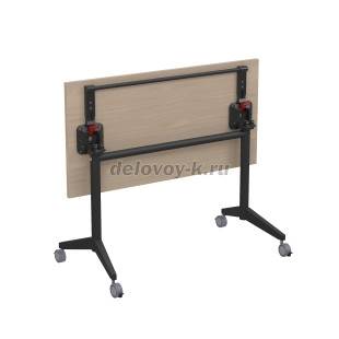 8СР.108 Складной прямолинейный стол (1200*600*750) (Шамони светлый/Черный) рис2