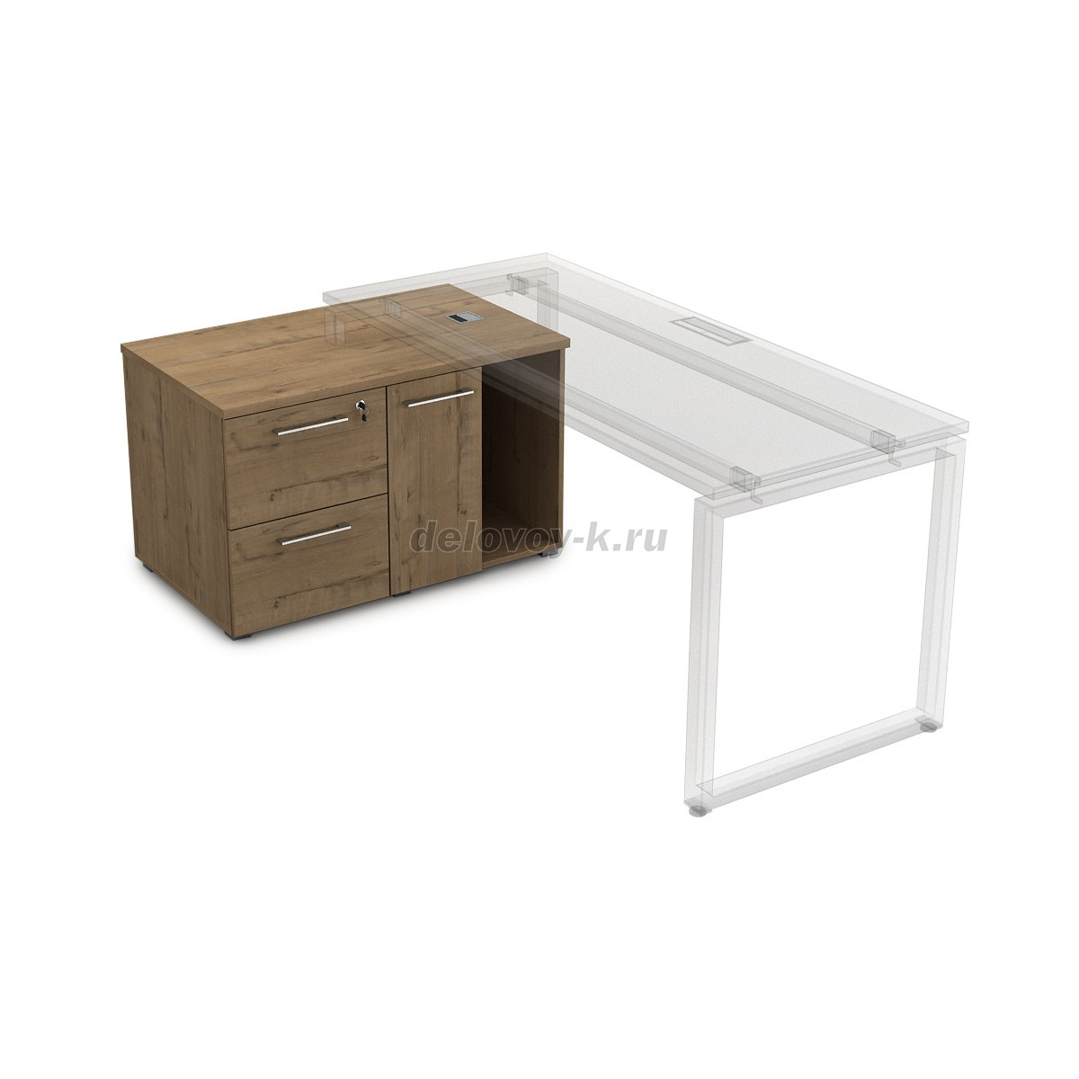 9НТ.010 Тумба с двумя ящиками и дверкой (1000*600*620) фото