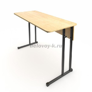 Стол ученический 2-местный 3 р.г. ЛДСП с закругленными углами 1200*500*580 рис1