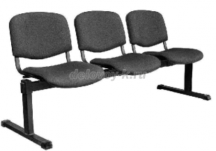 Секция ИЗО 3-местная, ткань JP, каркас разборный, сидение и спинка в сборе рис1