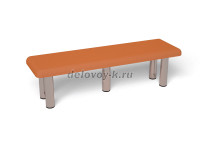 Банкетка на металлических ножках большая голубой ая 300-1200 рис2