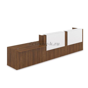 1КРС-ДС.008.1 Комплект Ресепшн с фартуком ЛДСП 4232*901*1161 с подсветкой рис1