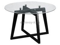 Стол журнальный Рилле 445 венге стекло прозрачное 1 рис1