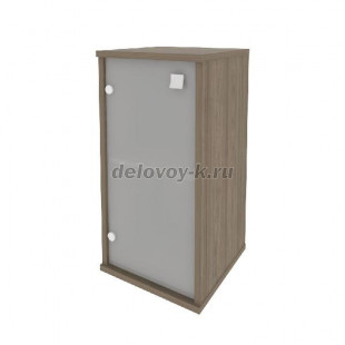 Шкаф низкий узкий левый 1 низкая дверь стекло 412*410*828  Л.СУ-3.2 Л рис1