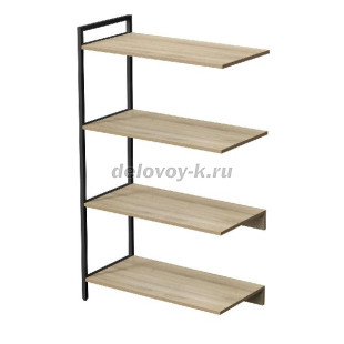 10СПС.4.800 Стеллаж промежуточный средний 4 полки, широкий (780*400*1328) рис1