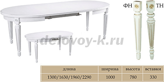 Стол «Алекс-1» лак рис1