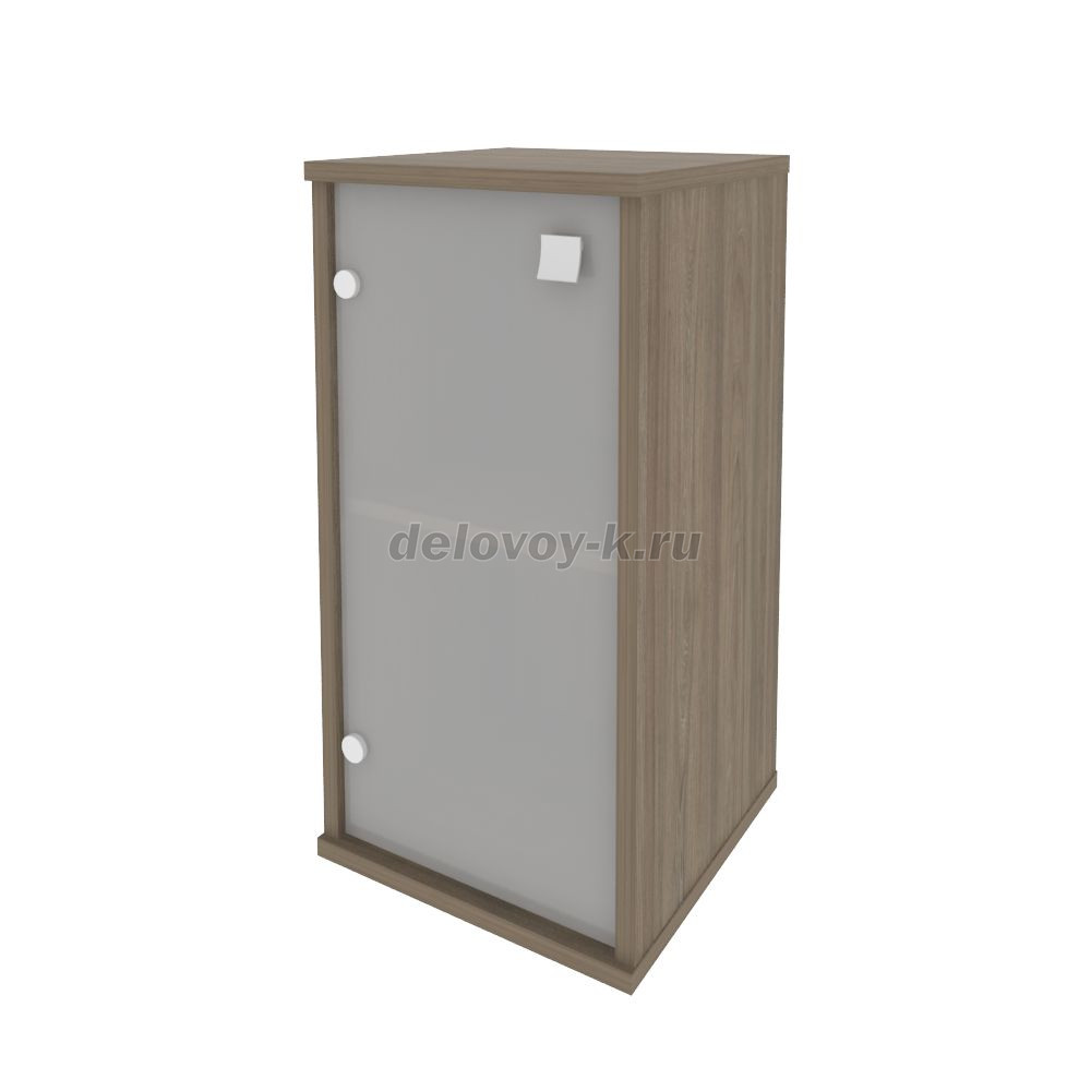 Шкаф низкий узкий левый 1 низкая дверь стекло 412*410*828  Л.СУ-3.2 Л фото
