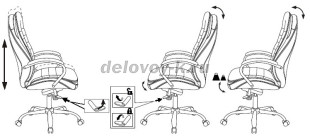 Кресло руководителя Бюрократ T-9950 кожа рис4