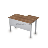 2МК.141 Стол криволинейный лев. (1200*800*750)|шамони темный/алюминий матовый рис1