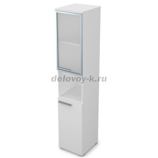 9ПЛ.005.20 Пенал высокий со стеклом и нишей (400*450*2045), левый рис4